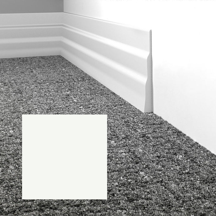 Mohawk - Elemental Edges - 5.5 in. Tapered Wave Rubber Wall Base - White