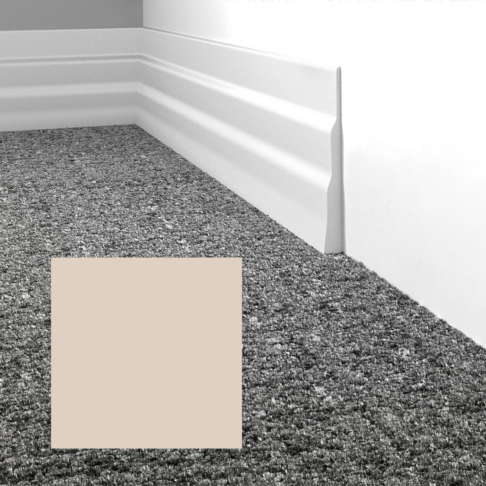 Mohawk - Elemental Edges - 4.5 in. Tapered Wave Rubber Wall Base - Dune