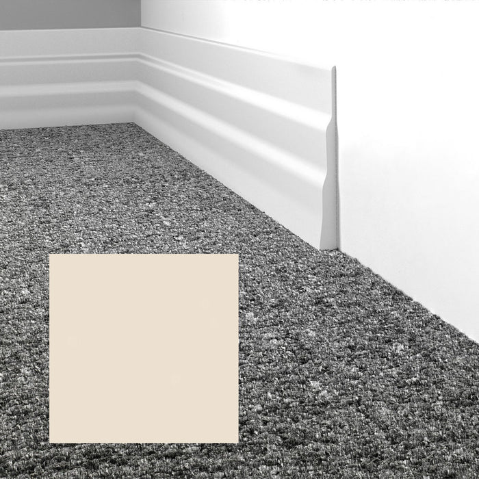 Mohawk - Elemental Edges - 4.5 in. Tapered Wave Rubber Wall Base - Cream