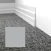 Mohawk - Elemental Edges - 5.5 in. Tapered Wave Rubber Wall Base - Ice Gray
