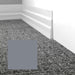 Mohawk - Elemental Edges - 4.5 in. Tapered Wave Rubber Wall Base - Silver Gray