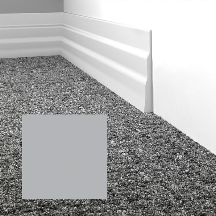 Mohawk - Elemental Edges - 5.5 in. Tapered Wave Rubber Wall Base - Winter Gray