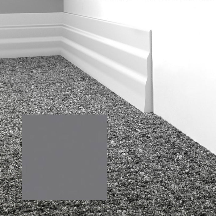 Mohawk - Elemental Edges - 4.5 in. Tapered Wave Rubber Wall Base - Pepper Gray