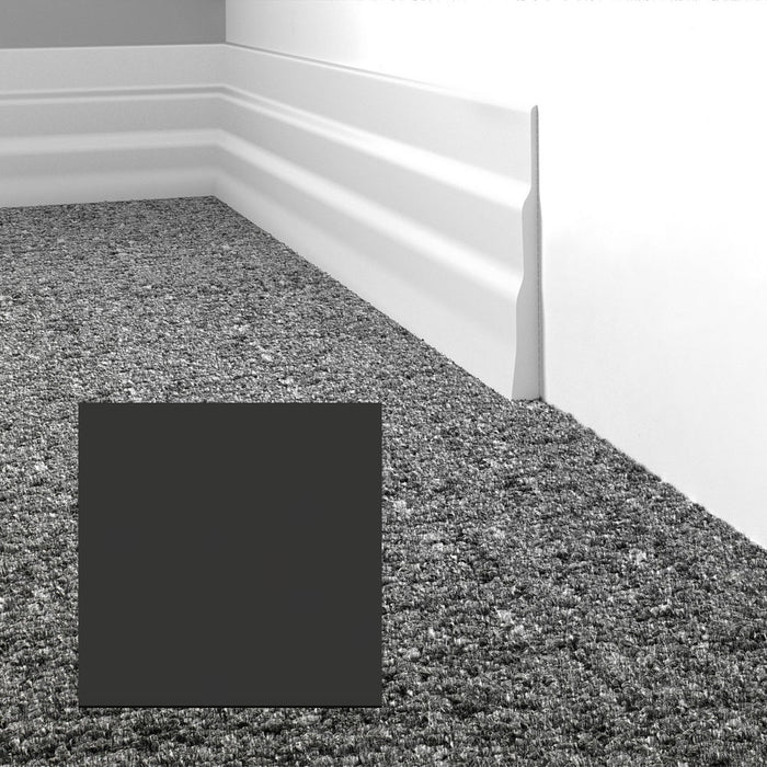 Mohawk - Elemental Edges - 5.5 in. Tapered Wave Rubber Wall Base - Matte Black