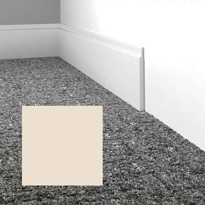 Mohawk - Elemental Edges - 4.5 in. Tilted Edge Rubber Wall Base - Cream
