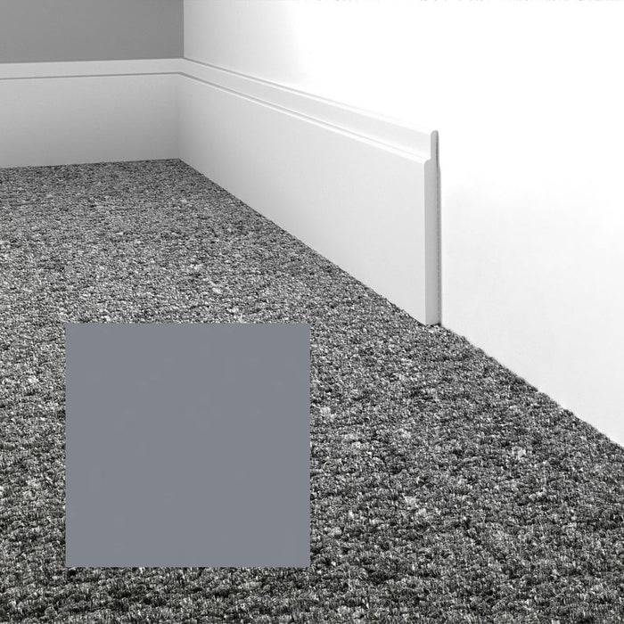 Mohawk - Elemental Edges - 4.5 in. Tilted Edge Rubber Wall Base - Silver Gray