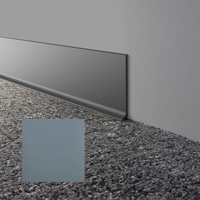 Mohawk - Elemental Edges - 6 in. x 48 in. Cove Rubber Wall Base - Gunmetal