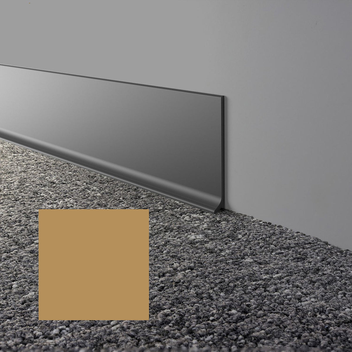 Mohawk - Elemental Edges - 4 in. x 48 in. Cove Rubber Wall Base - Camel
