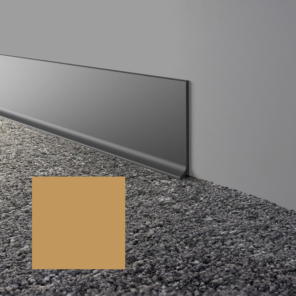 Mohawk - Elemental Edges - 4 in. x 120 ft. Cove Rubber Wall Base Rolls - Mustard