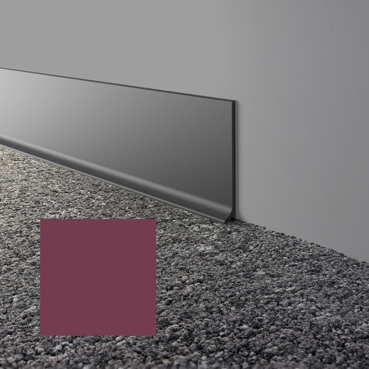 Mohawk - Elemental Edges - 6 in. x 48 in. Cove Rubber Wall Base - Plum