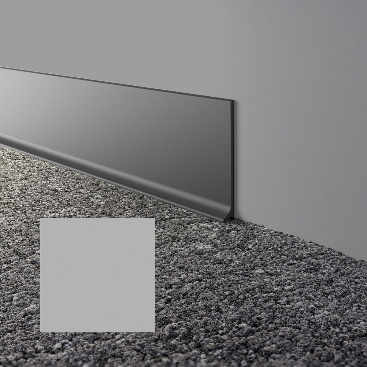 Mohawk - Elemental Edges - 6 in. x 48 in. Cove Rubber Wall Base - Ice Gray