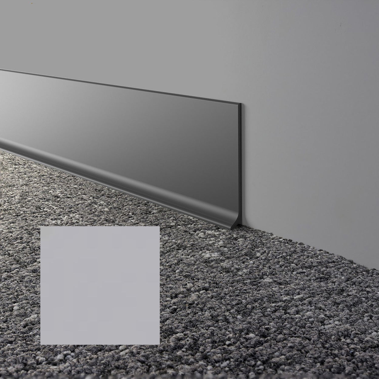Mohawk - Elemental Edges - 4 in. x 120 ft. Cove Rubber Wall Base Rolls - Winter Gray