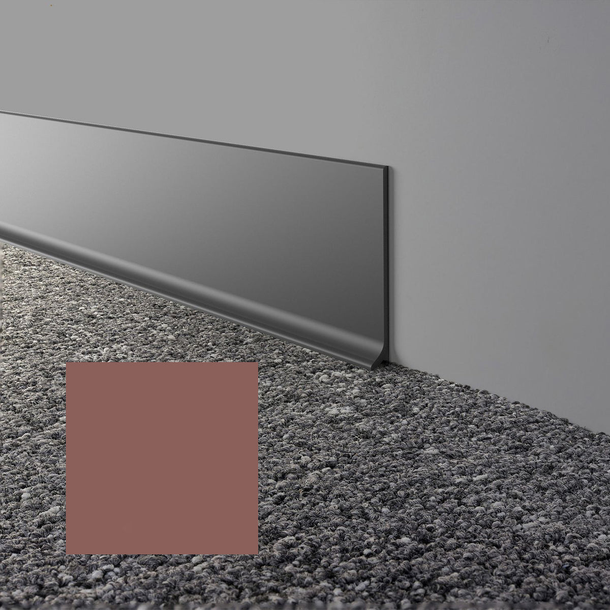 Mohawk - Elemental Edges - 6 in. x 48 in. Cove Rubber Wall Base - Sable