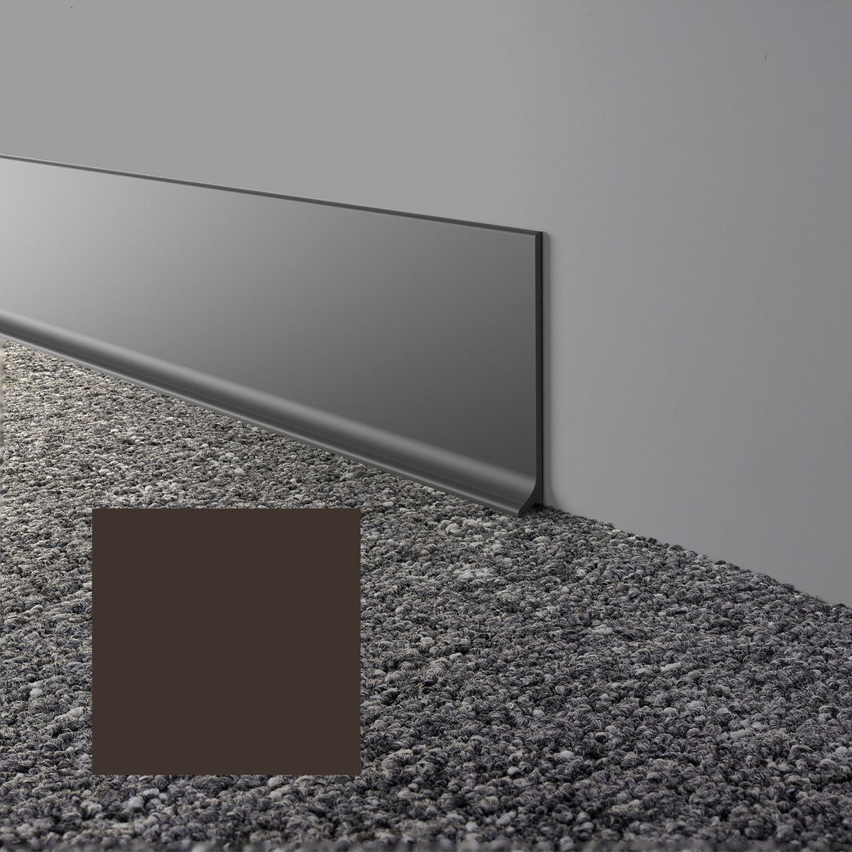 Mohawk - Elemental Edges - 6 in. x 48 in. Cove Rubber Wall Base - Dark Chocolate