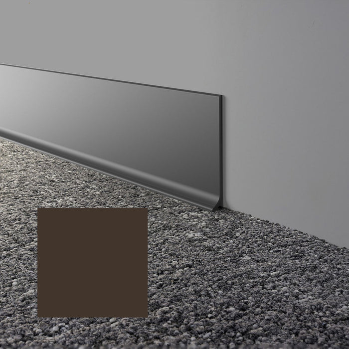 Mohawk - Elemental Edges - 4 in. x 48 in. Cove Rubber Wall Base - Charcoal Brown