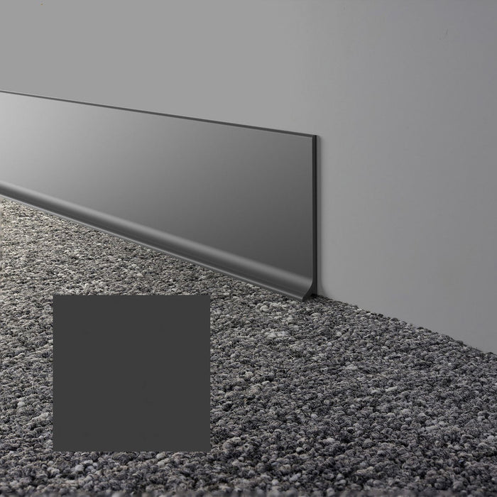 Mohawk - Elemental Edges - 6 in. x 48 in. Cove Rubber Wall Base - Charcoal