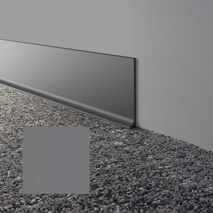 Mohawk - Elemental Edges - 6 in. x 48 in. Cove Rubber Wall Base - Pepper Gray