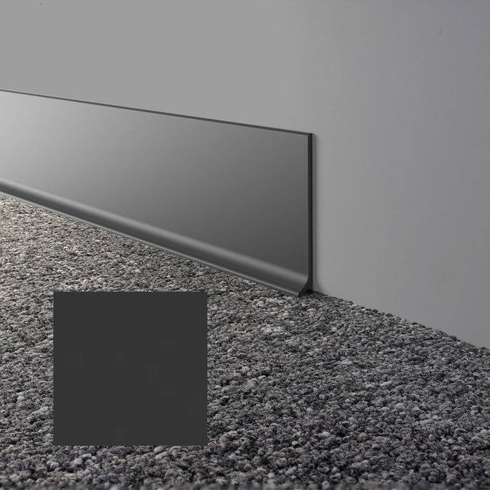 Mohawk - Elemental Edges - 4 in. x 48 in. Cove Rubber Wall Base - Matte Black