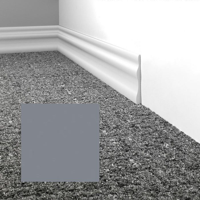 Mohawk - Elemental Edges - 3.5 in. Module Rubber Wall Base - Silver Gray