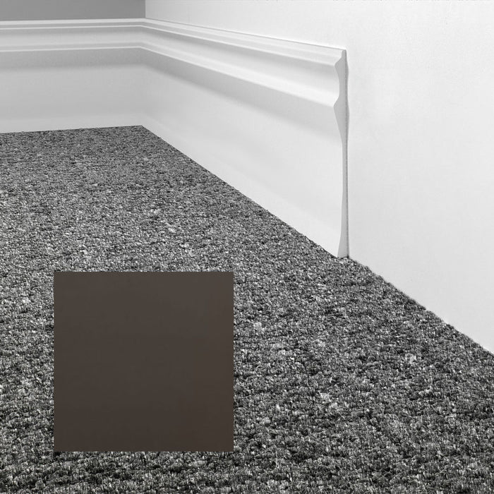 Mohawk - Elemental Edges - 6 in. Sculpted Edge Rubber Wall Base - Deep Chestnut