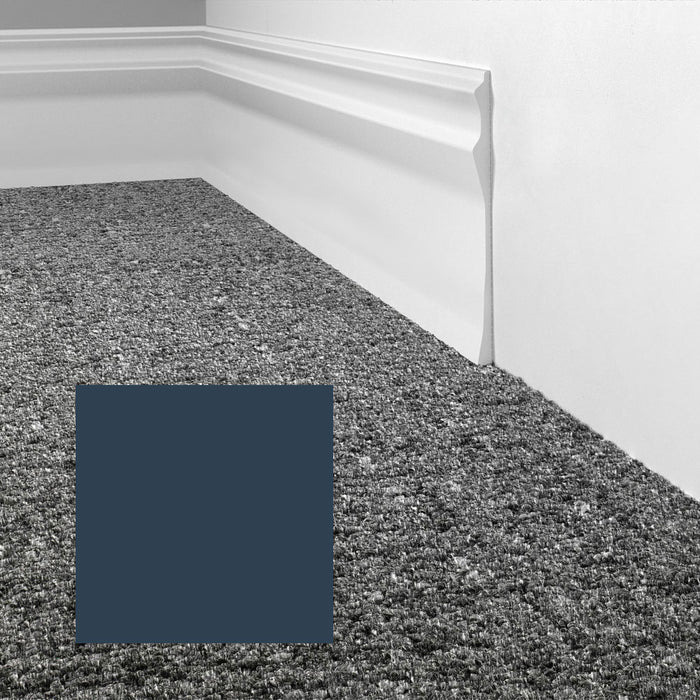Mohawk - Elemental Edges - 4.5 in. Sculpted Edge Rubber Wall Base - Storm Blue