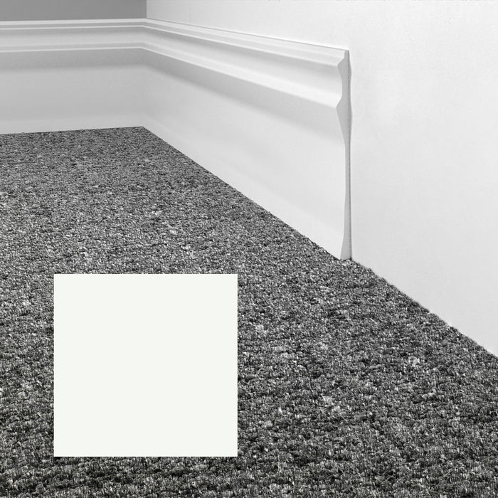 Mohawk - Elemental Edges - 6 in. Sculpted Edge Rubber Wall Base - White