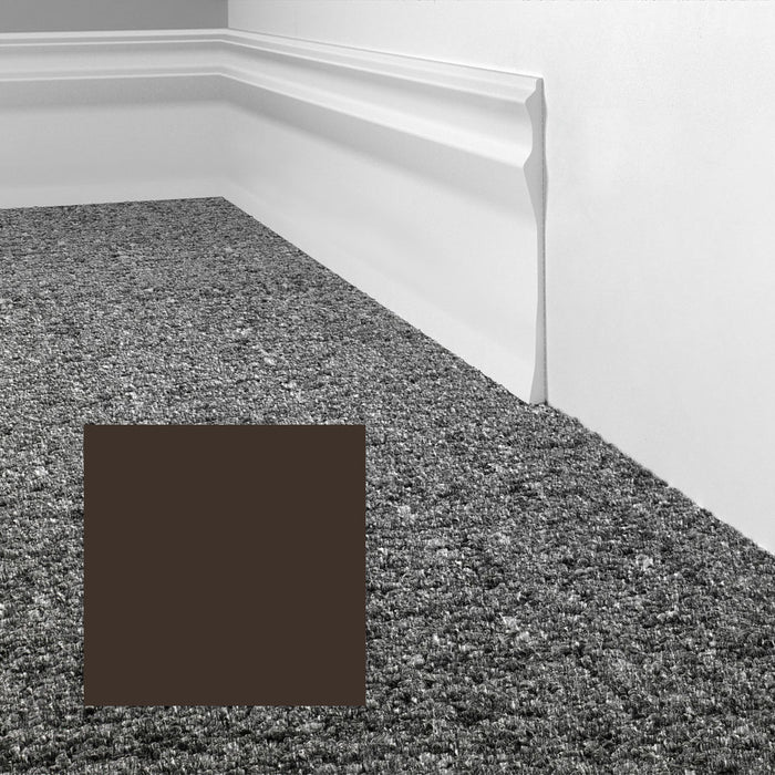 Mohawk - Elemental Edges - 6 in. Sculpted Edge Rubber Wall Base - Dark Chocolate
