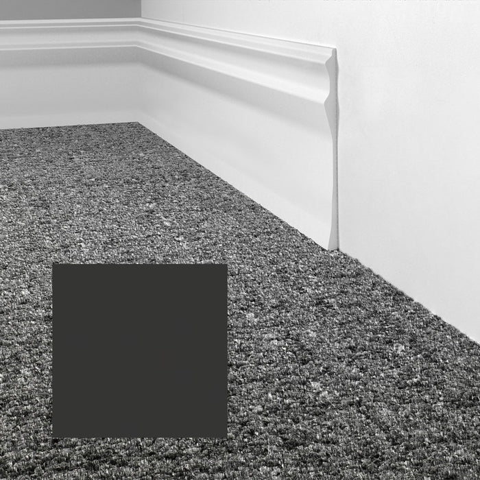 Mohawk - Elemental Edges - 6 in. Sculpted Edge Rubber Wall Base - Matte Black
