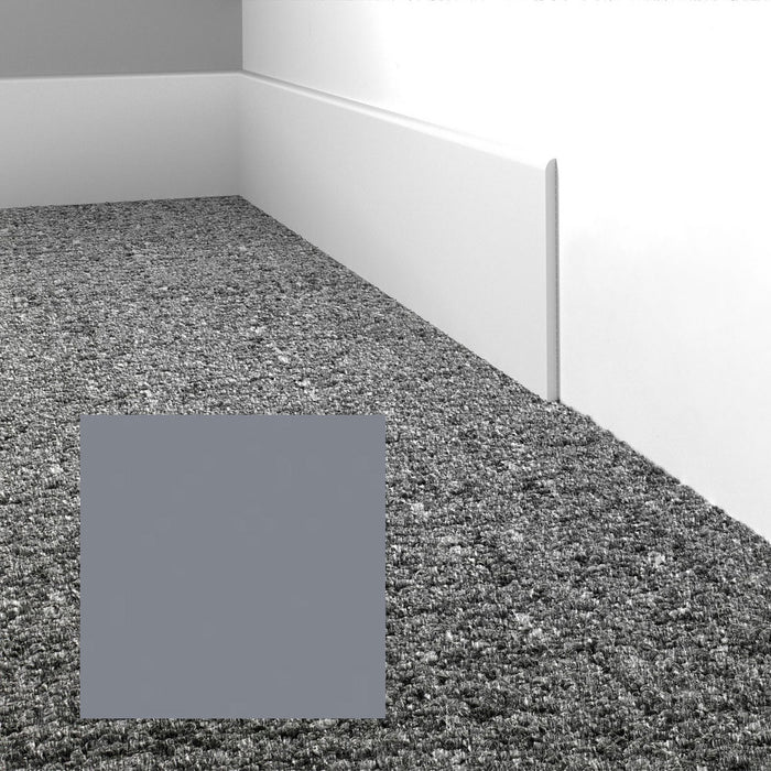 Mohawk - Elemental Edges - 4 in. Straight Cut Rubber Wall Base - Silver Gray