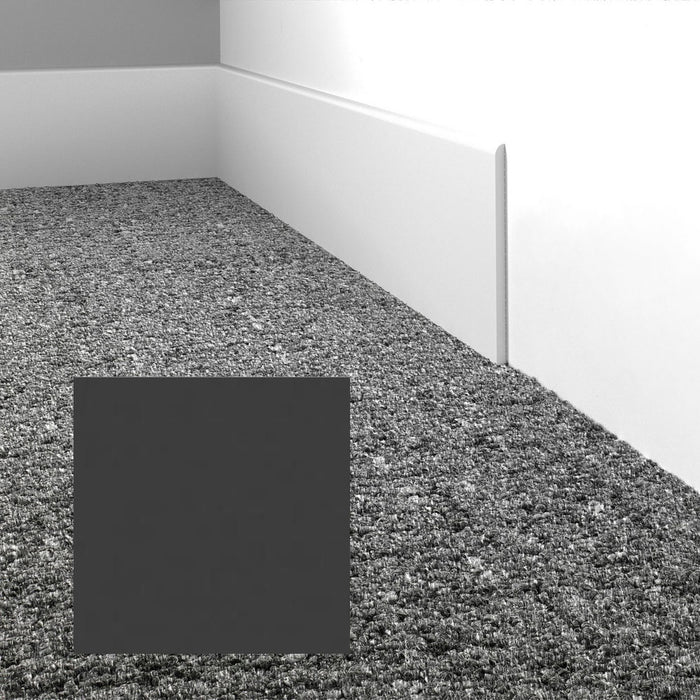 Mohawk - Elemental Edges - 4 in. Straight Cut Rubber Wall Base - Charcoal
