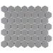 Daltile - Color Wheel Mosaic - 1.5 in. Glazed Ceramic Hexagon Mosaic - Suede Gray
