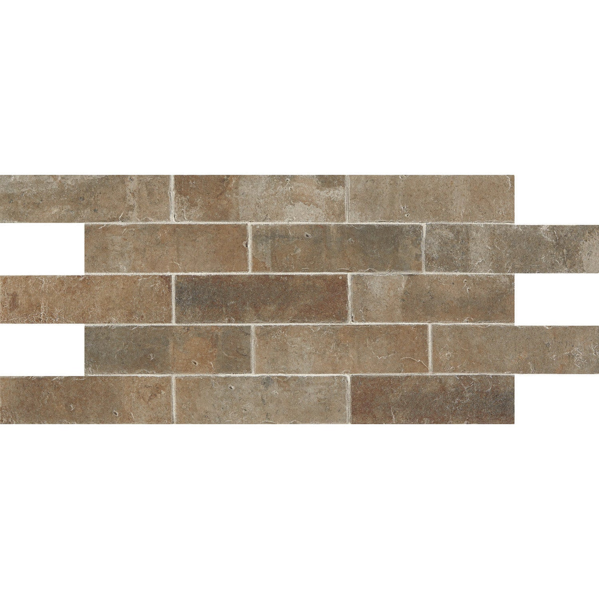 Daltile - Brickwork - 2 in. x 8 in. Glazed Porcelain Tile - Patio