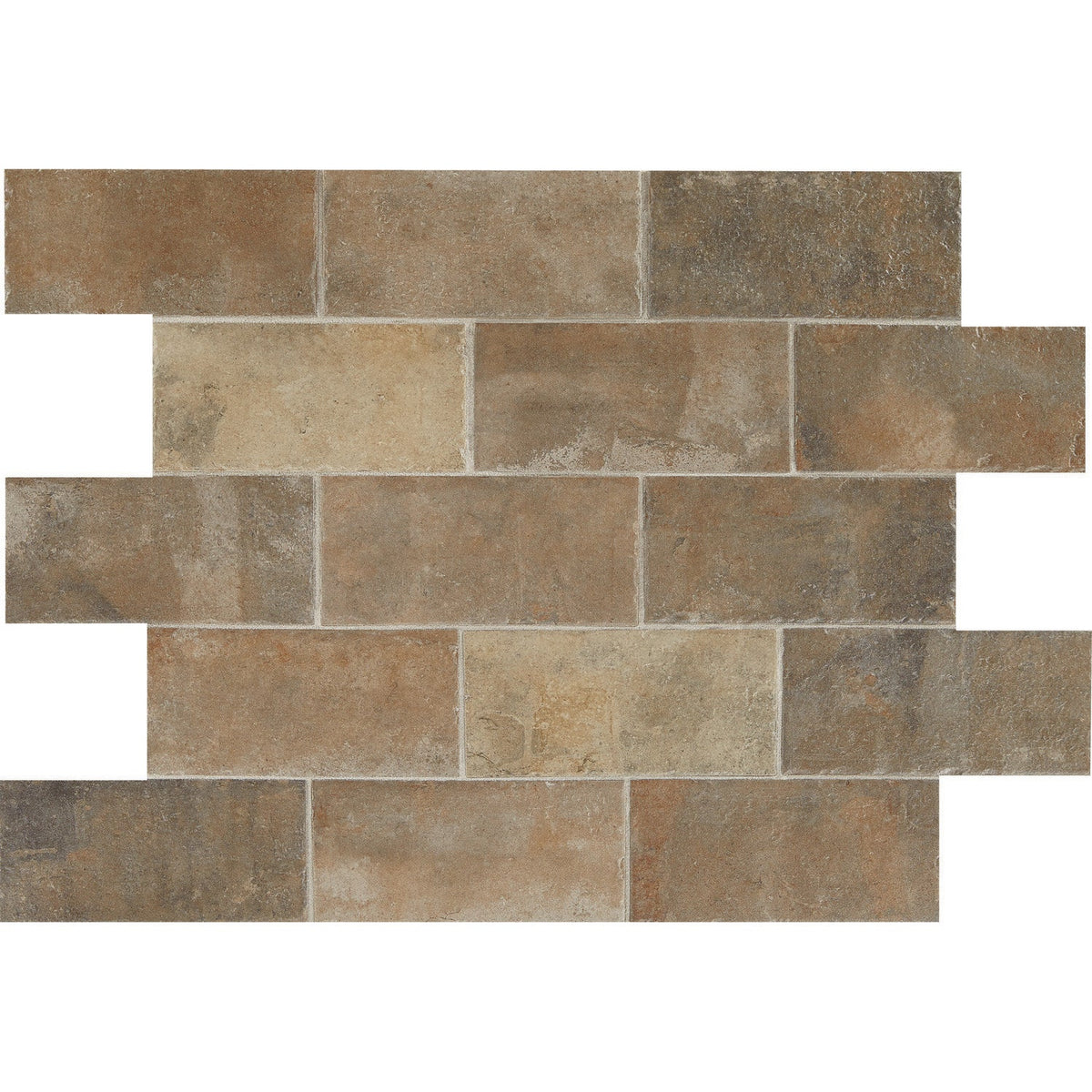 Daltile - Brickwork - 4 in. x 8 in. Glazed Porcelain Tile - Patio