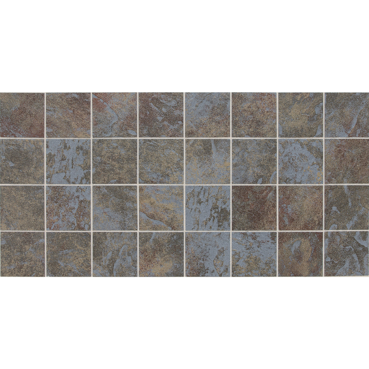 Daltile - Continental Slate - 3 in. x 3 in. - Glazed Ceramic Mosaic - Matte - Tuscan Blue