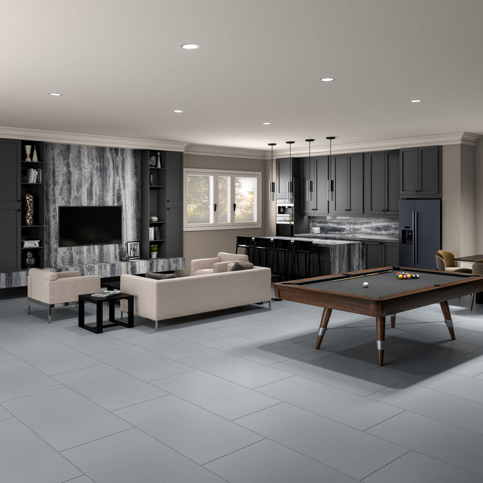 Daltile - Cohesion - 24 in. x 48 in. - Porcelain Tile - Matte - Grey Installed
