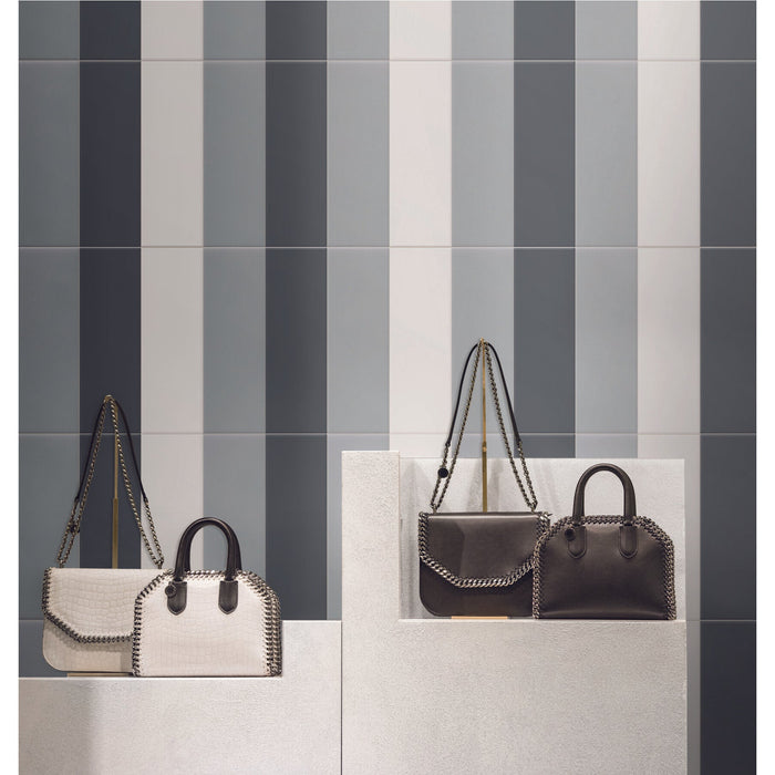 Daltile - Color Wheel Linear - 4 in. x 16 in. Glazed Ceramic Wall Tile - Matte Chalkboard Installed