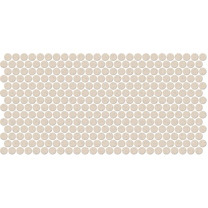Daltile - Keystones - Penny Rounds - Porcelain Tile Mosaic - Matte - Pepper White