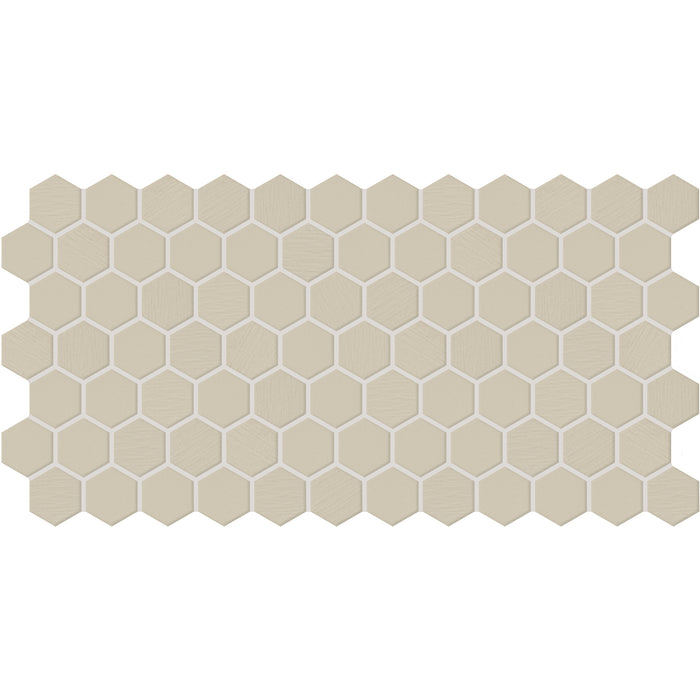 Daltile - Keystones - 2" Hexagon - Porcelain Tile Mosaic - Textured - Urban Putty