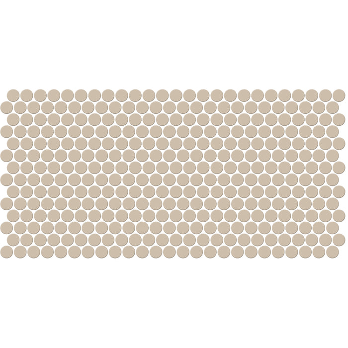 Daltile - Keystones - Penny Rounds - Porcelain Tile Mosaic - Matte - Urban Putty