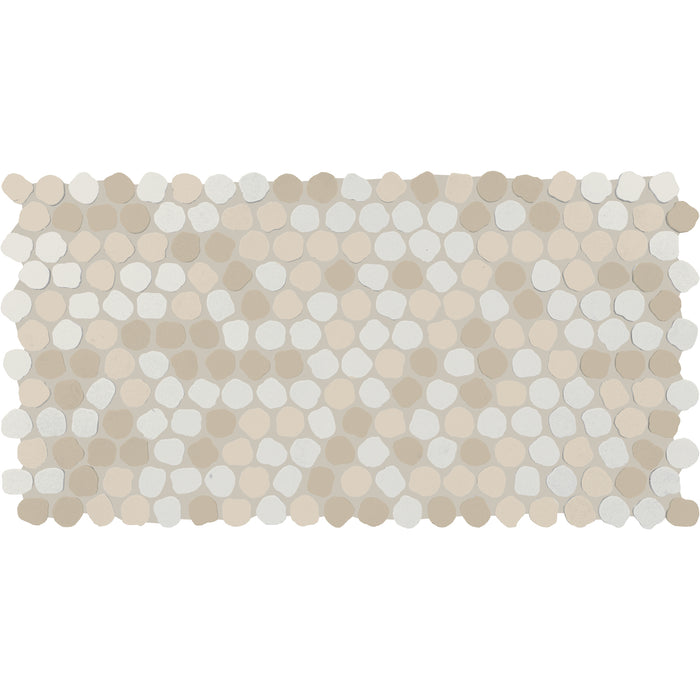 Daltile - Keystones - Organic 1" Penny Round - Porcelain Tile Mosaic - Matte - Sand Blend