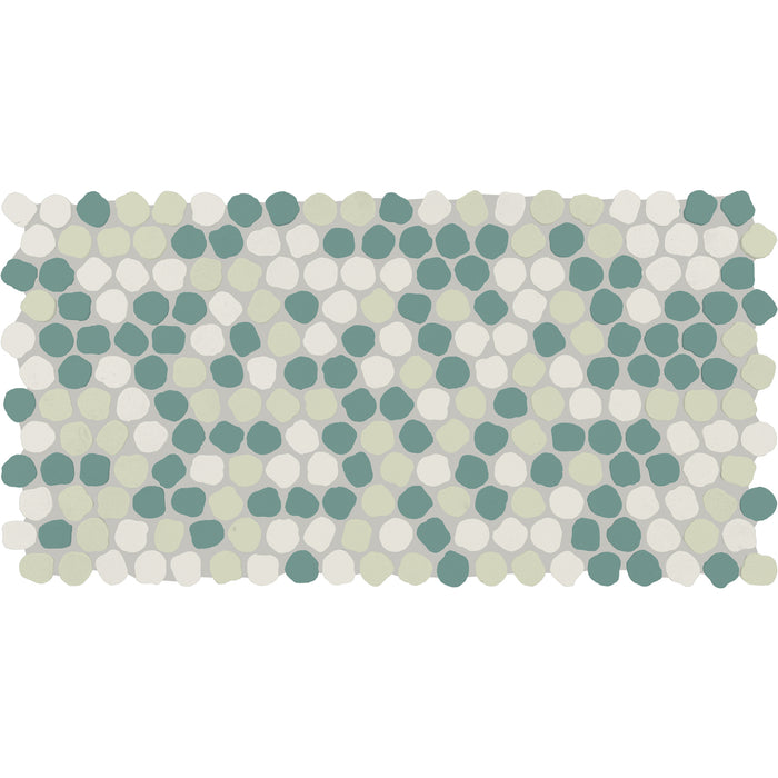 Daltile - Keystones - Organic 1" Penny Round - Porcelain Tile Mosaic - Matte - Spring Blend