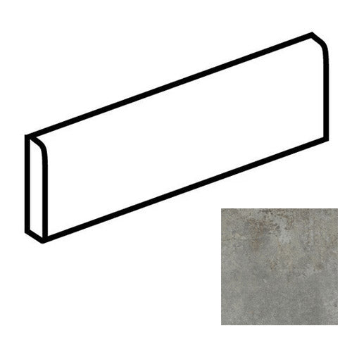 Daltile - Emergent - 3 in. x 24 in. - Porcelain Bullnose Trim - Light Polished - Aluminum