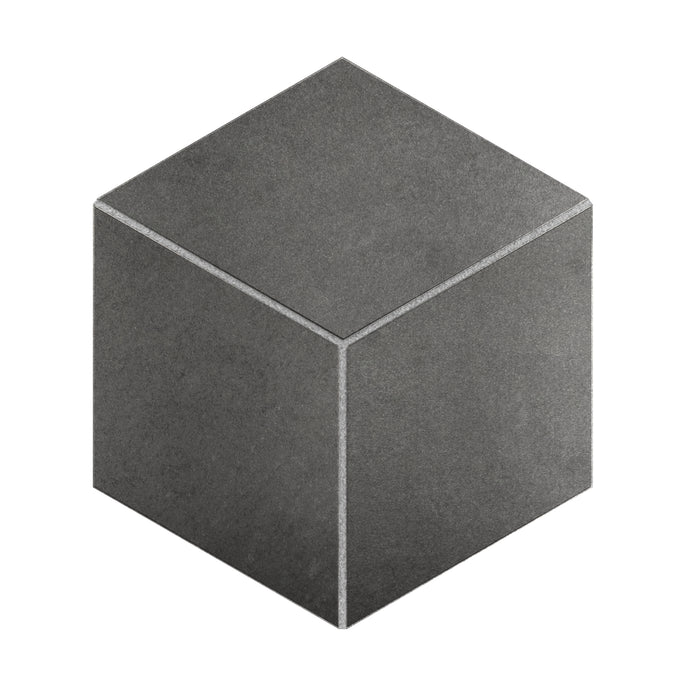 Daltile - Emergent - 12 in. x 12 in. - Porcelain 3D Cube Mosaic - Light Polished - Titanium