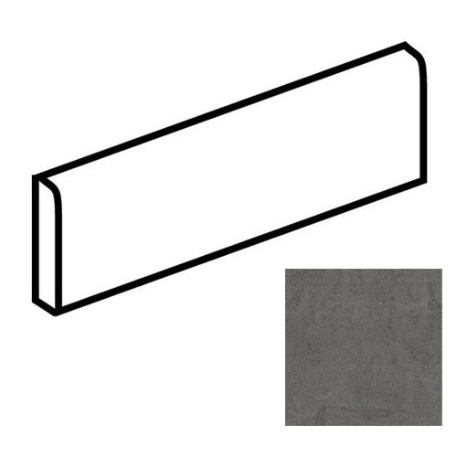 Daltile - Emergent - 3 in. x 24 in. - Porcelain Bullnose Trim - Light Polished - Titanium