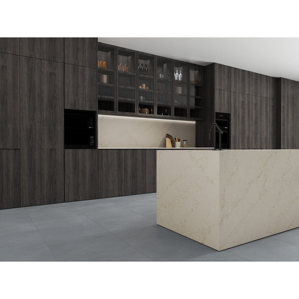 Daltile - Cohesion - 24 in. x 24 in. - Porcelain Tile - Matte - Grey Installed