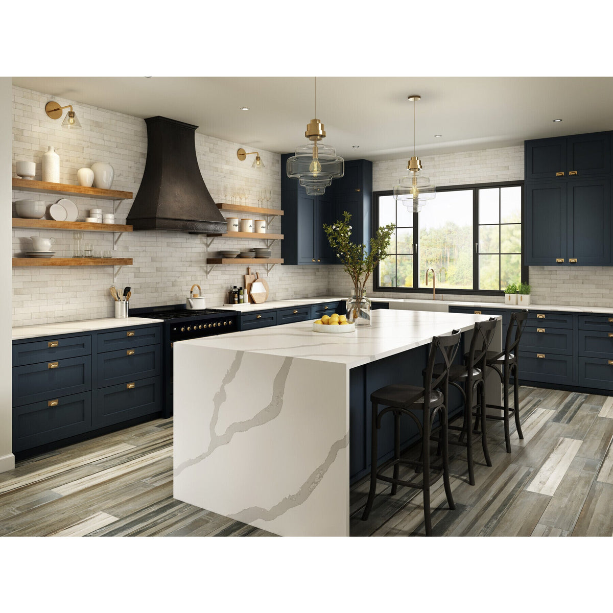 Daltile - Brickwork - 2 in. x 8 in. Glazed Porcelain Tile - Studio Installed