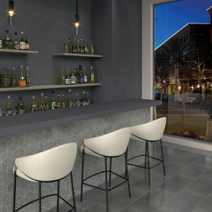 Daltile - Emergent - 12 in. x 24 in. - Porcelain Floor Tile - Light Polished - Iron Floor Install