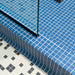 Daltile - Keystones - 1" x 1" Straight Joint - Porcelain Tile Mosaic - Matte - Nautical Blue floor installation