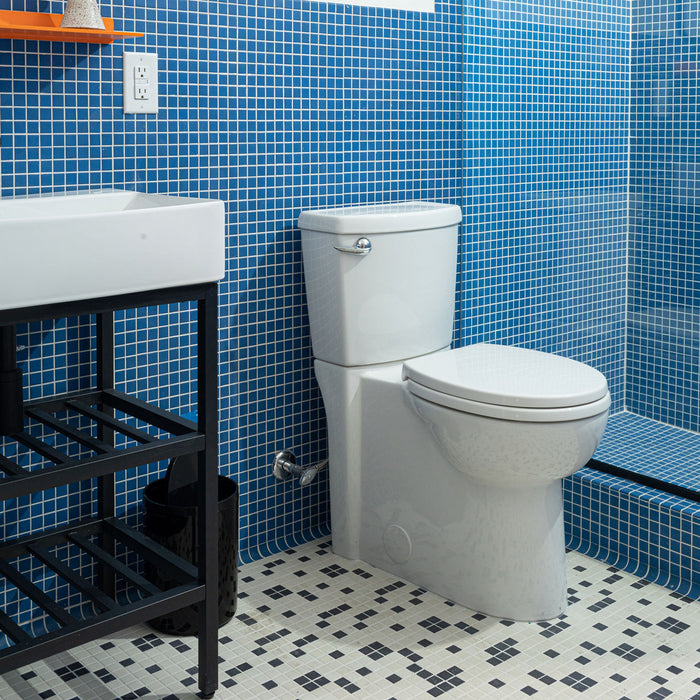 Daltile - Keystones - 1" x 1" Straight Joint - Porcelain Tile Mosaic - Matte - Nautical Blue floor and wall installation