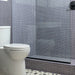 Daltile - Keystones - 1" x 1" Straight Joint - Porcelain Tile Mosaic - Matte - Deep Purple floor and wall installation